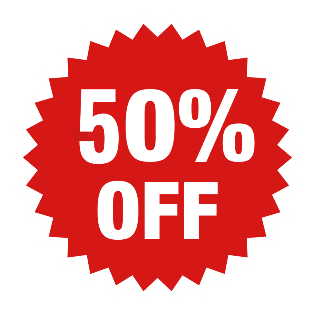 Promo 50% off